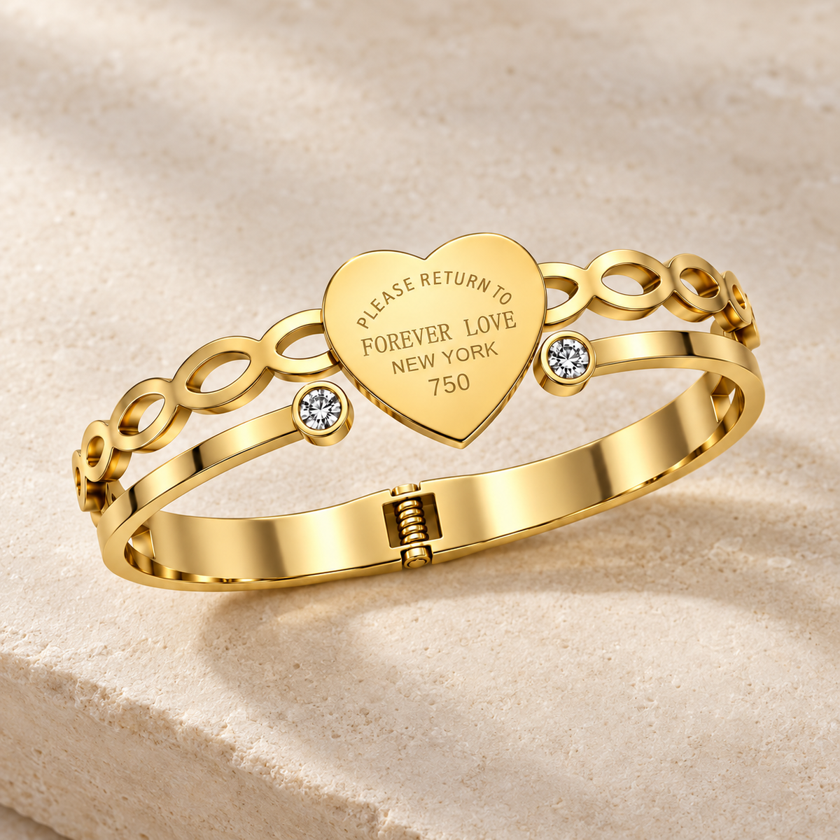 Forever Love Heart Bangle
