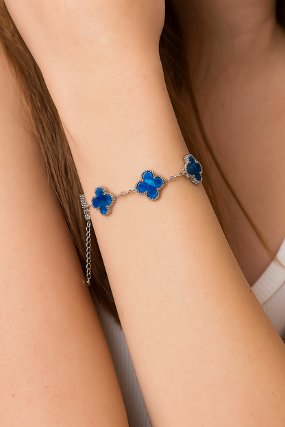 Sky Blue Clover Bracelet