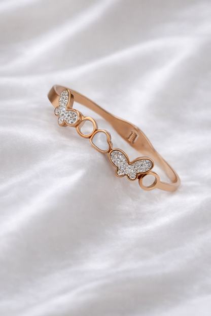 Crystal Butterfly Bangle