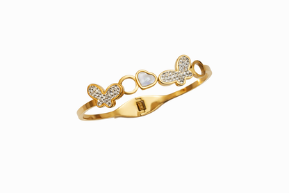 Crystal Butterfly Bangle