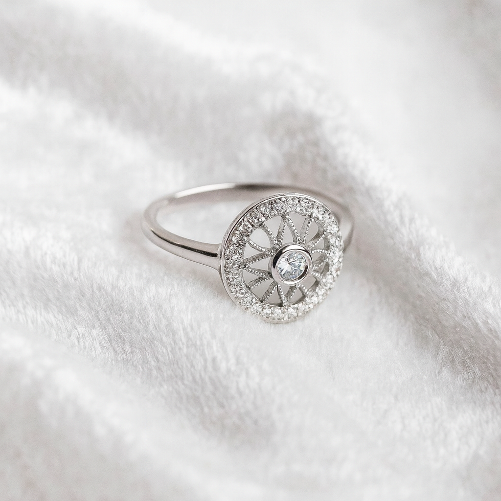 Cz Circle Ring