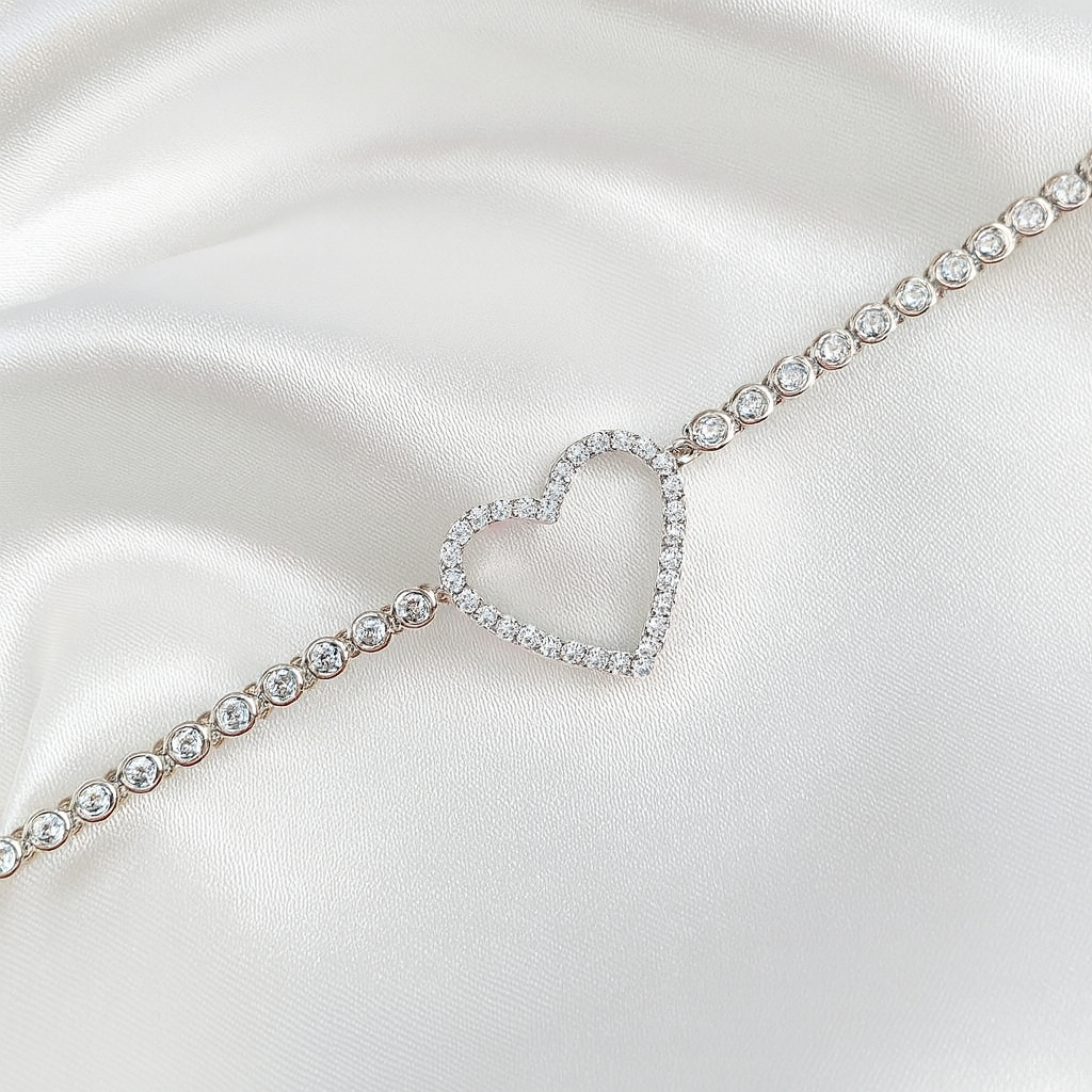Heart Cz Bracelet