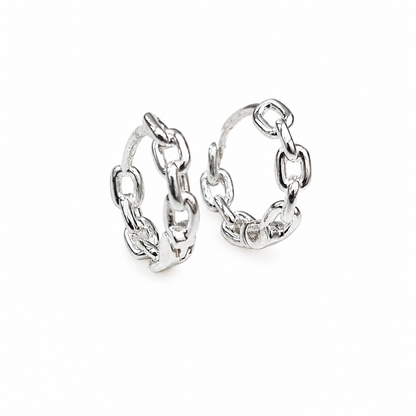 Chain Link Hoop Earrings