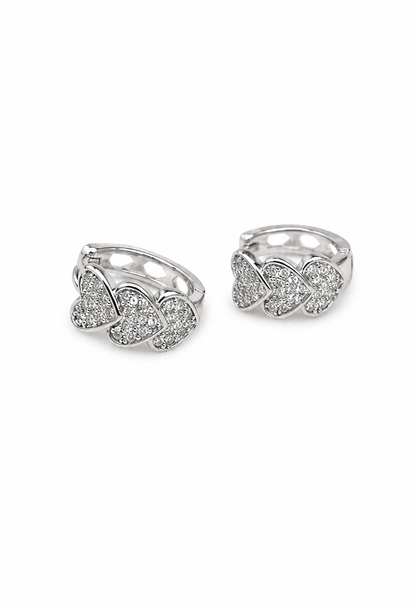 Heart Huggie Earrings