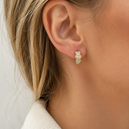 Heart Huggie Earrings