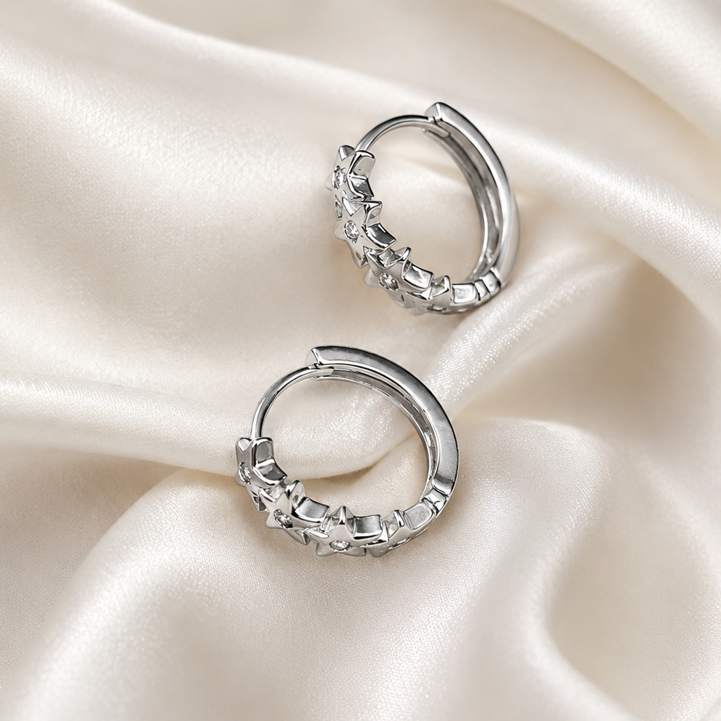 Star Huggie Earrings