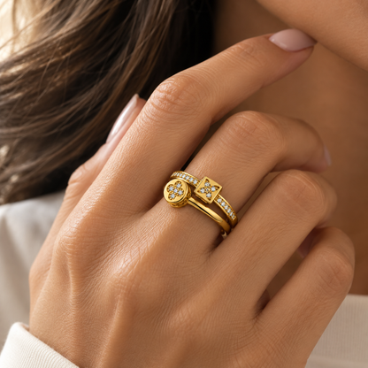 Clover & Star Ring