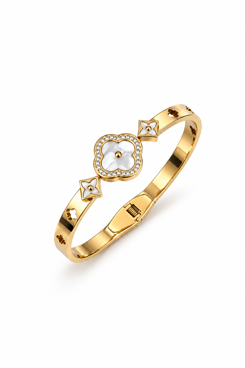 Clover Crystal Bangle