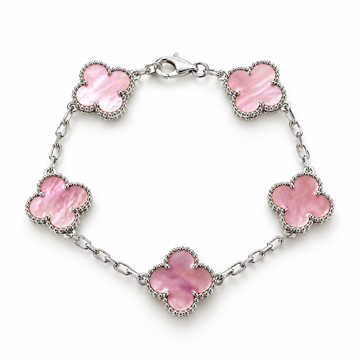 Luxury Pink Clover Bracelet