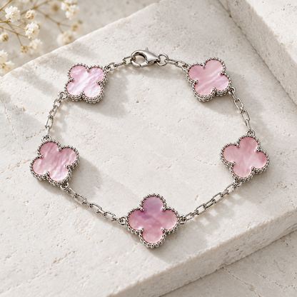 Luxury Pink Clover Bracelet