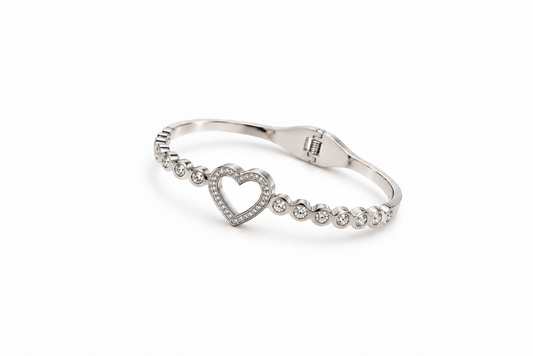 Heart Cz Bangle
