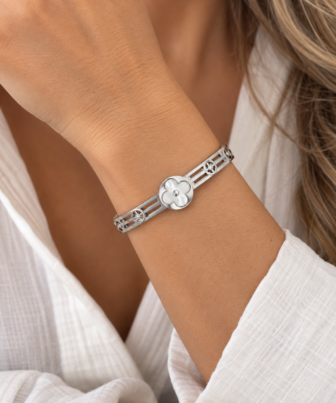 White Clover Bangle