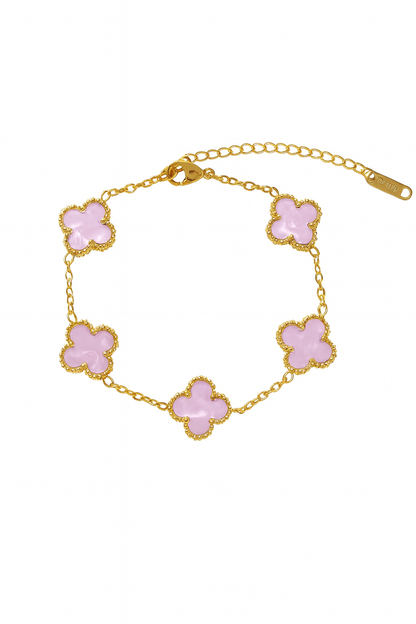 Pink Clover Bracelet