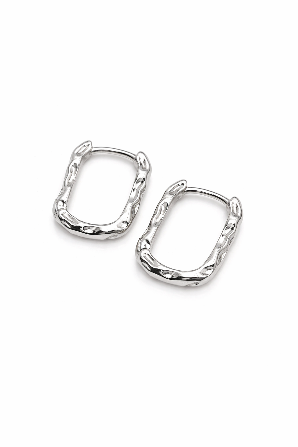 Hammered Huggie Earrings