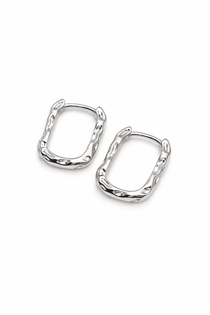 Hammered Huggie Earrings