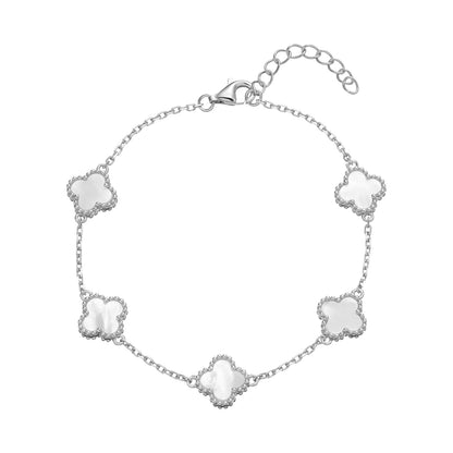 Sterling Silver Clover Bracelet