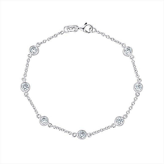Cz Link Bracelet