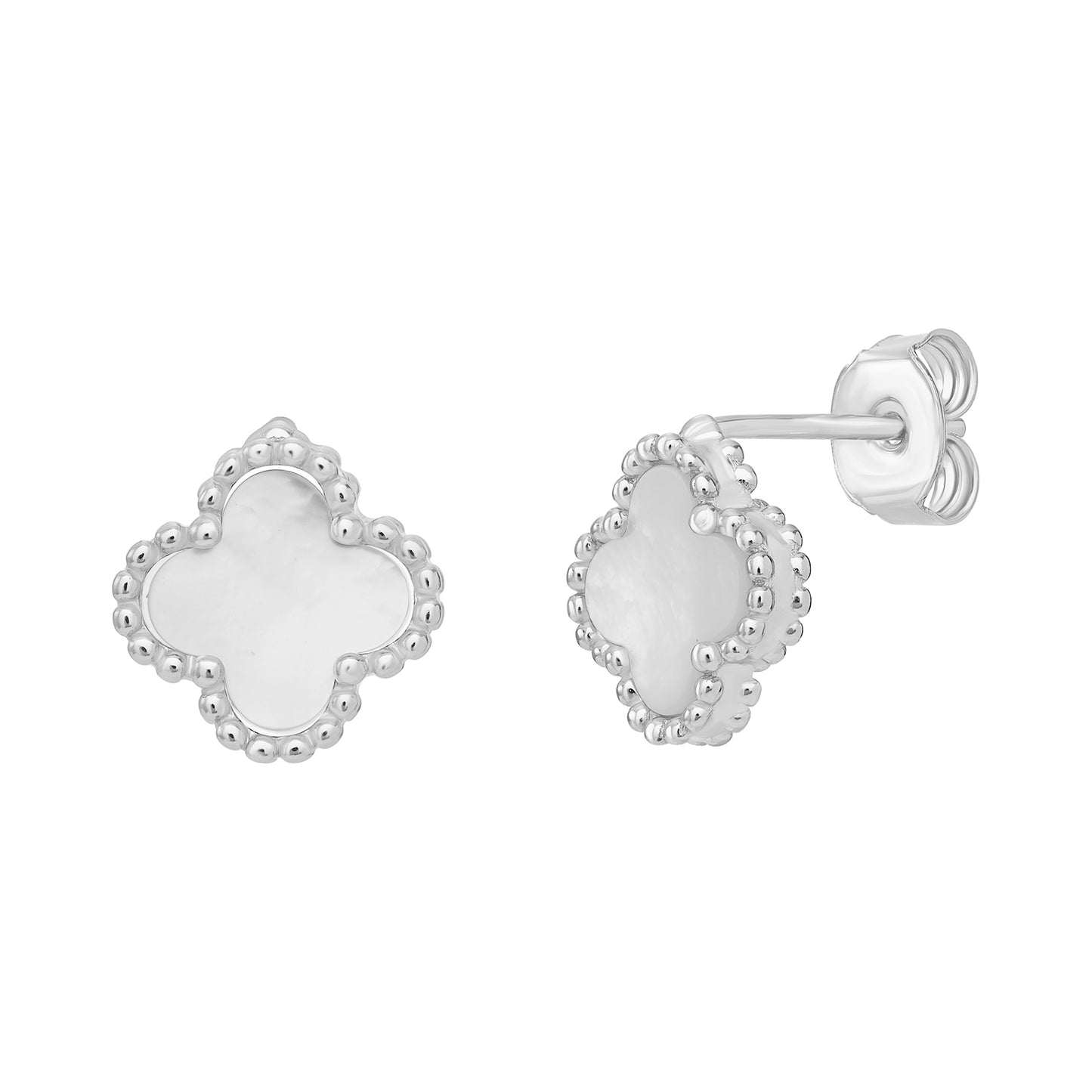 Sterling Silver Clover Earrings