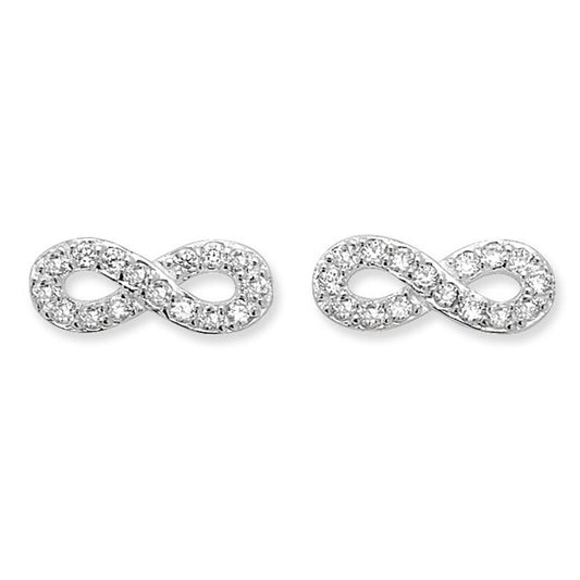 Infinity Cz Stud Earrings