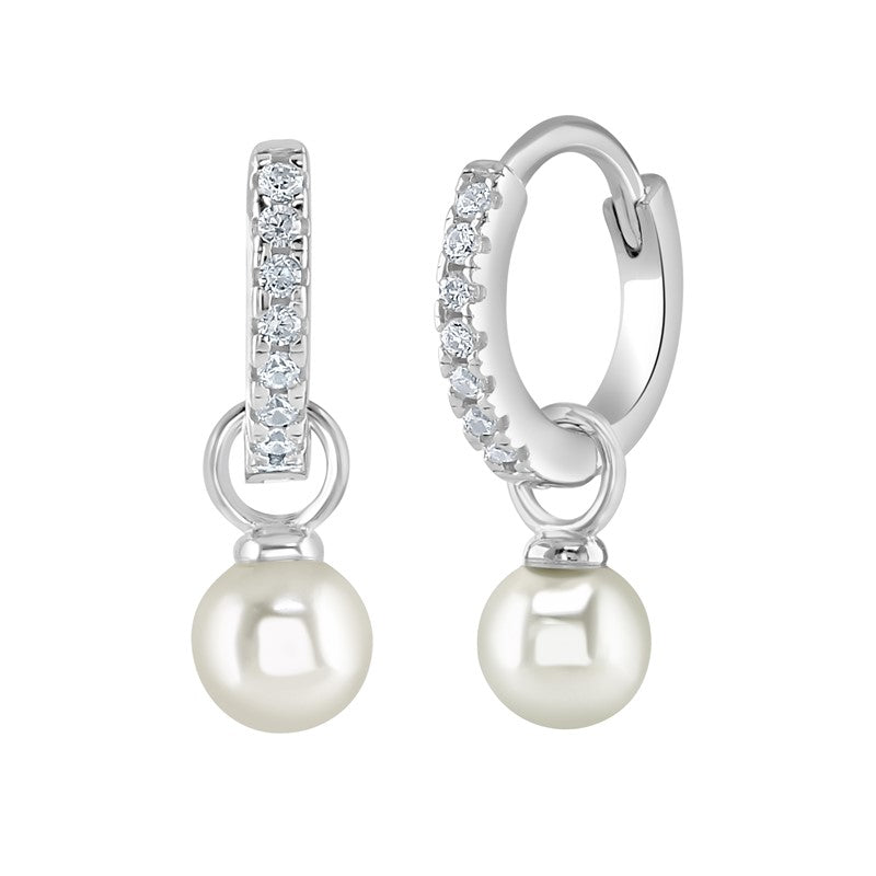 Pearl Huggie Earrings