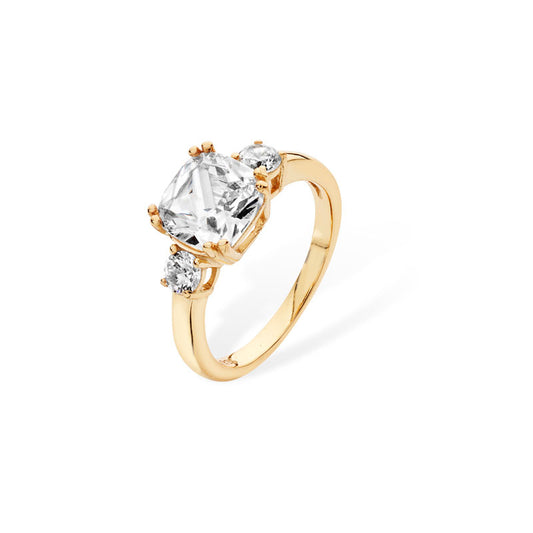 Three Stone Cz Ring