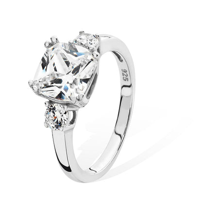 Three Stone Cz Ring