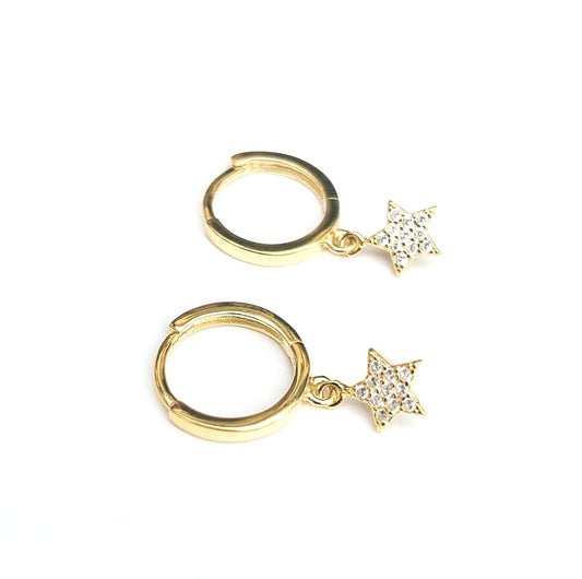 Star Huggie Earrings