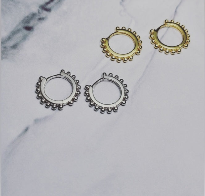 Beaded Hoop Earrings