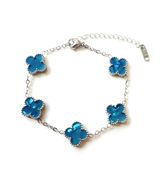Sky Blue Clover Bracelet