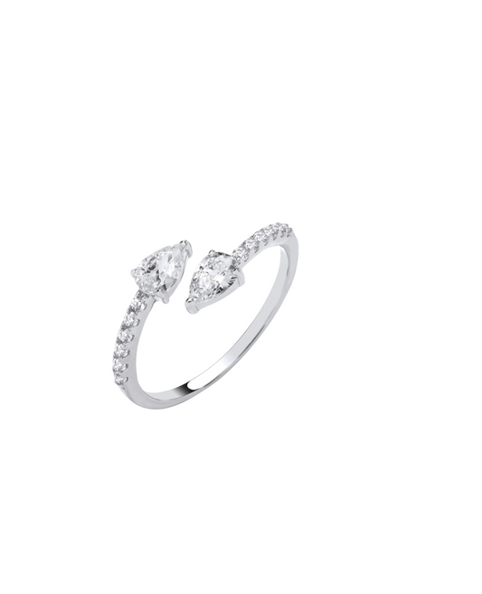 Pear Shape Cz Ring