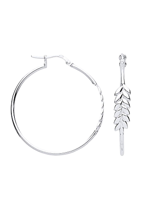 Leaf Hoop Earrings