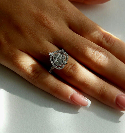 Fancy Heart Cz Ring