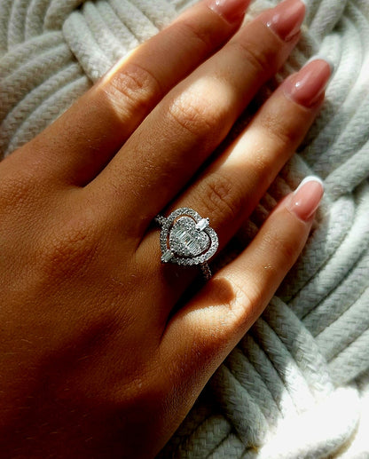 Fancy Heart Cz Ring