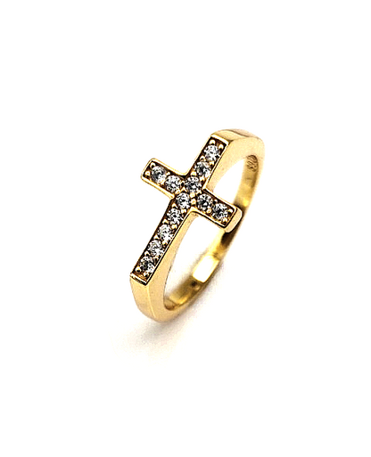 Cross Cz Ring