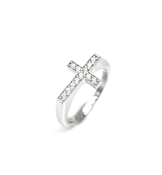 Cross Cz Ring