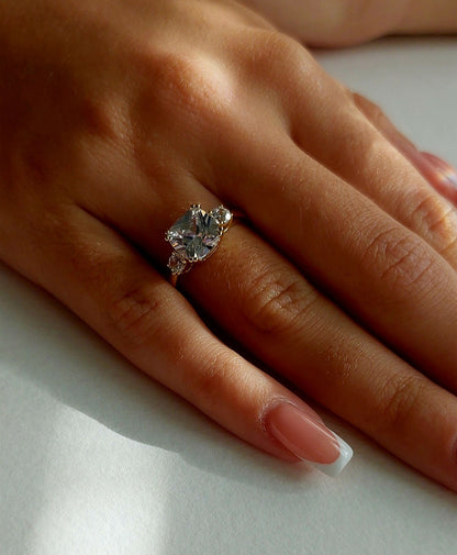 Three Stone Cz Ring