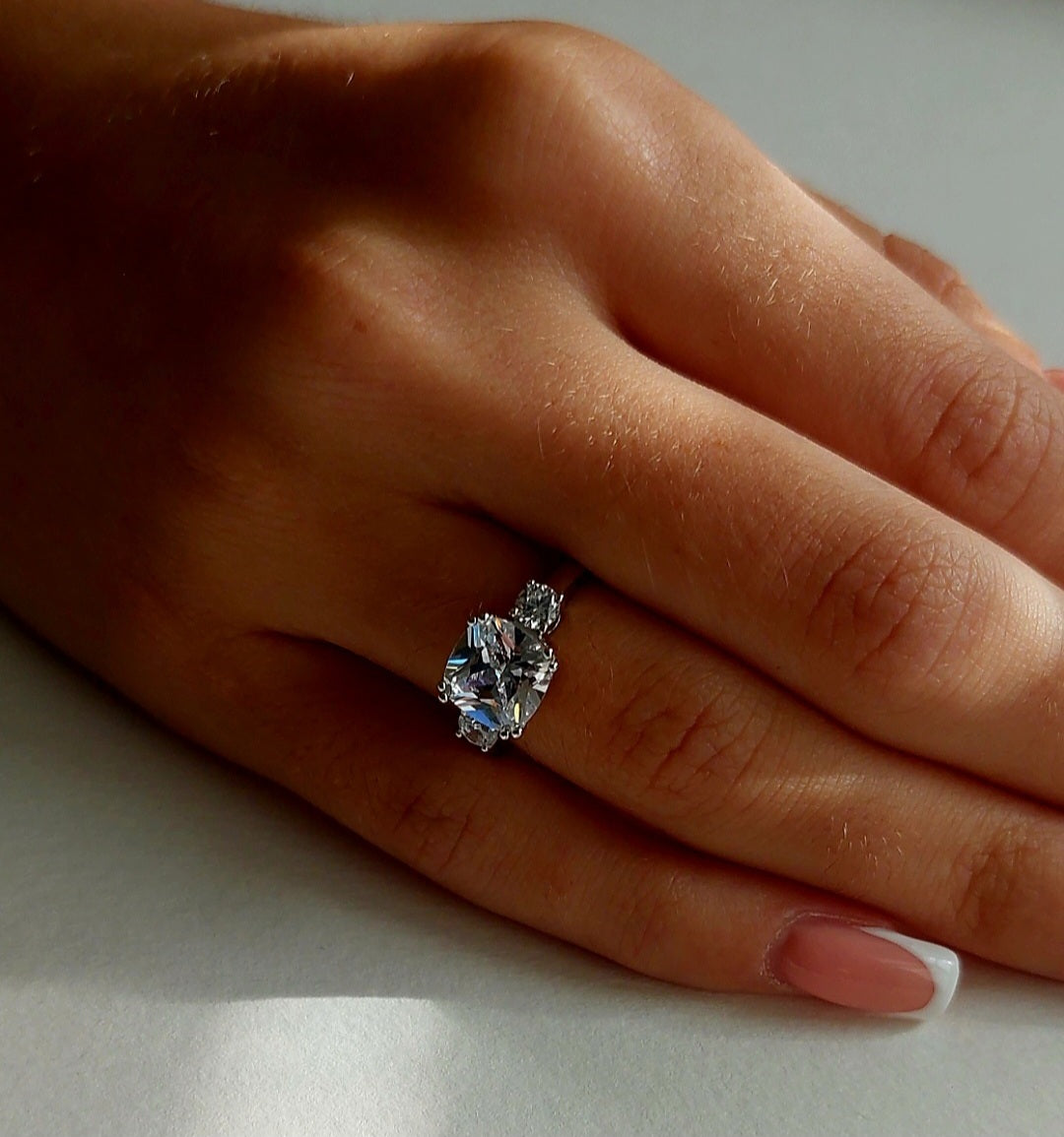 Three Stone Cz Ring