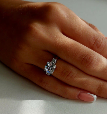 Three Stone Cz Ring