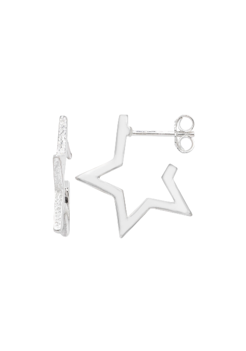 Star Hoop Earrings
