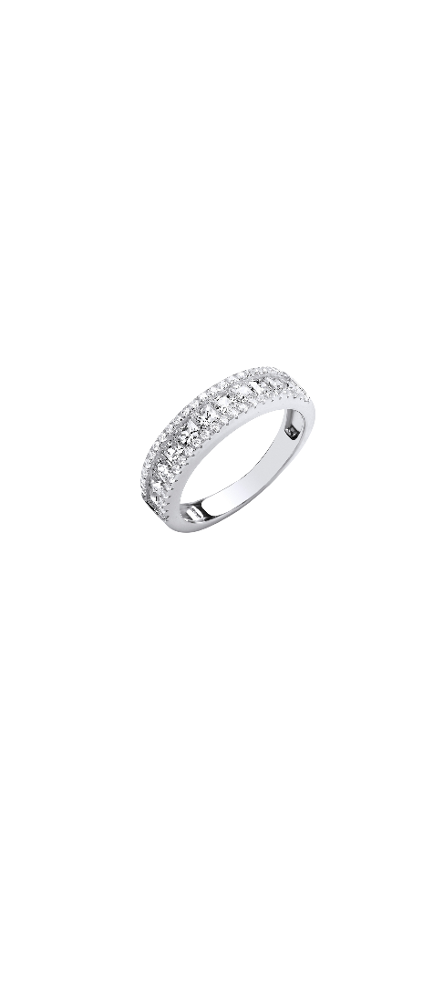 Sterling Silver Princess Cut Ring