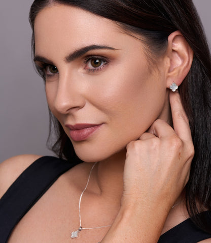 Sterling Silver Clover Earrings