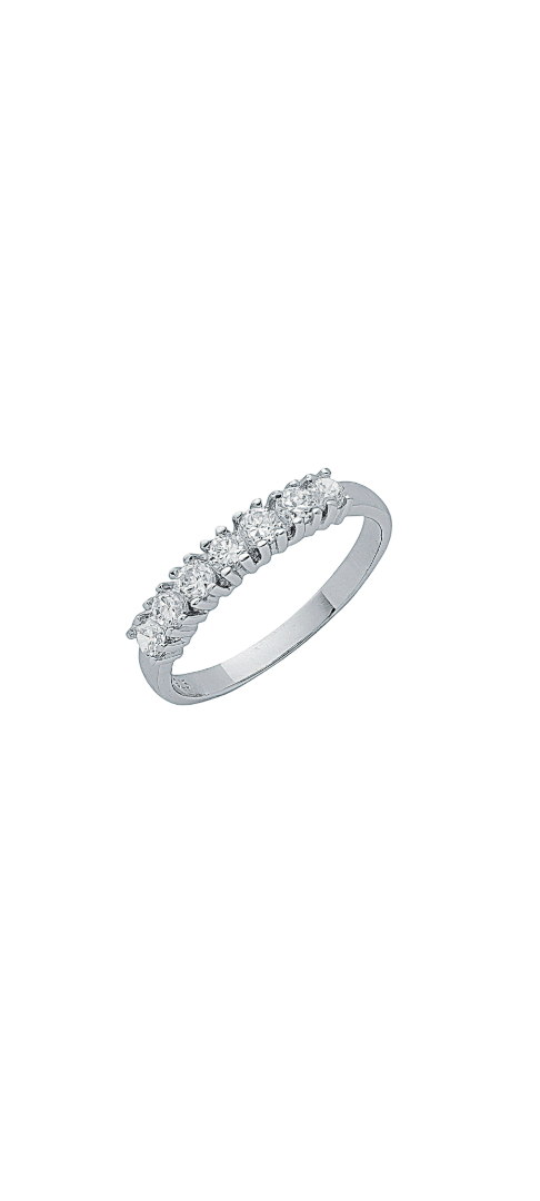 Cz Half Eternity Style Ring