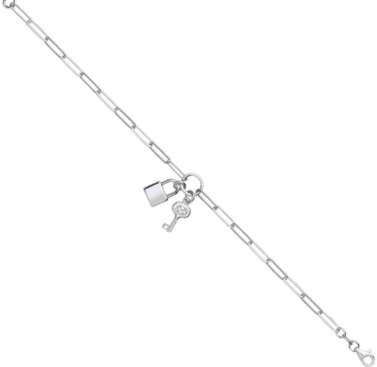 Padlock And Key Bracelet