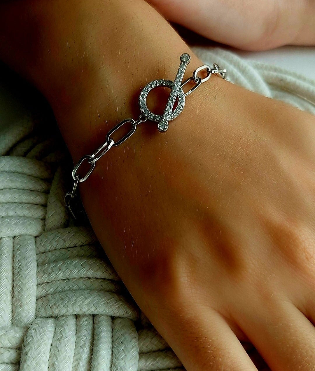 T- Bar Cz Bracelet