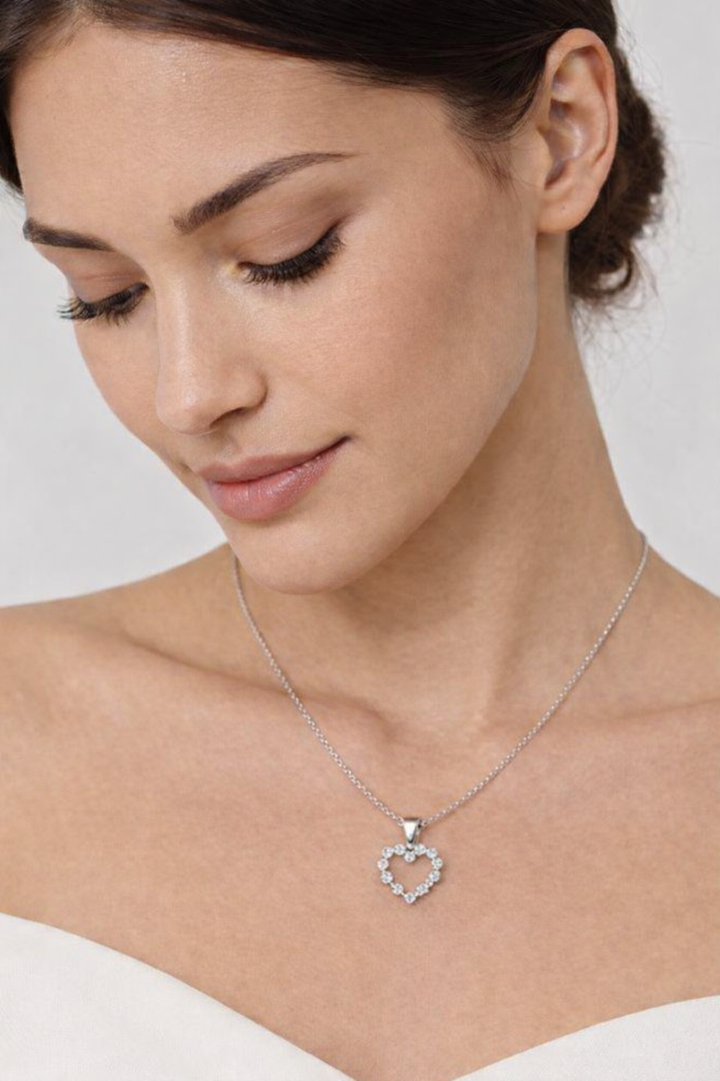 Heart Cz Necklace