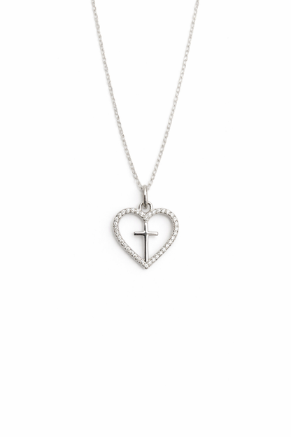 Heart Cross Necklace