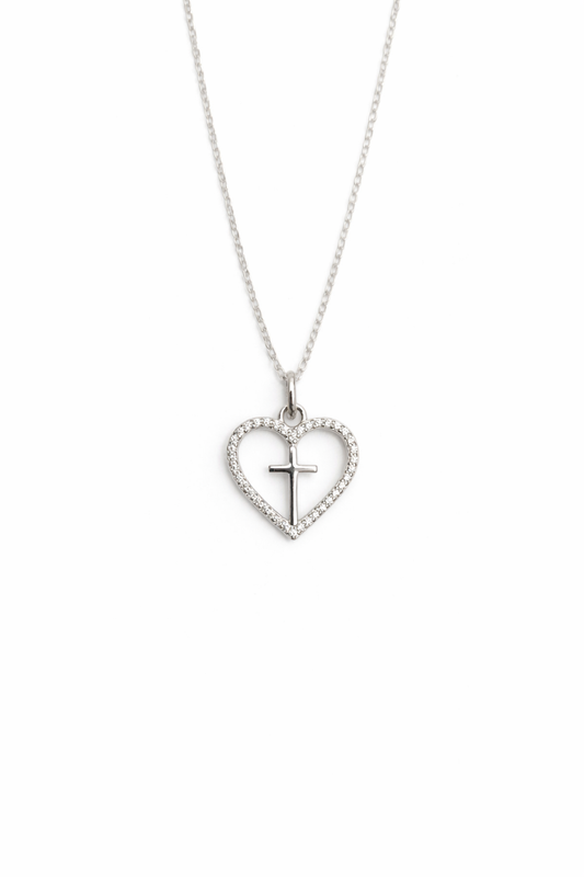 Heart Cross Necklace