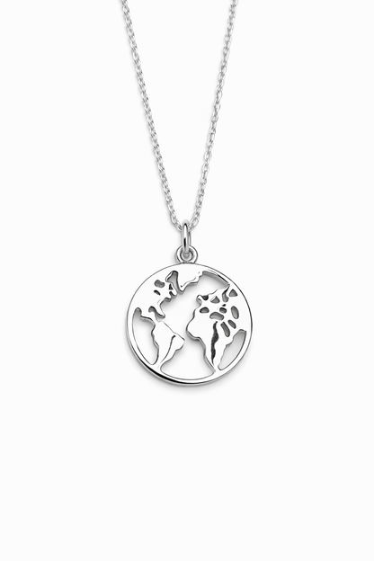 World Map Necklace