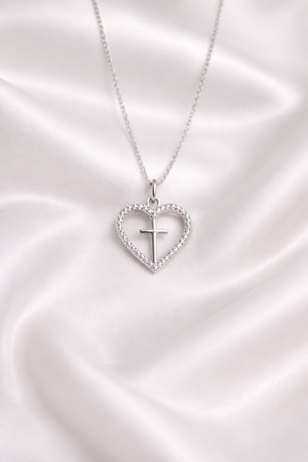 Heart Cross Necklace