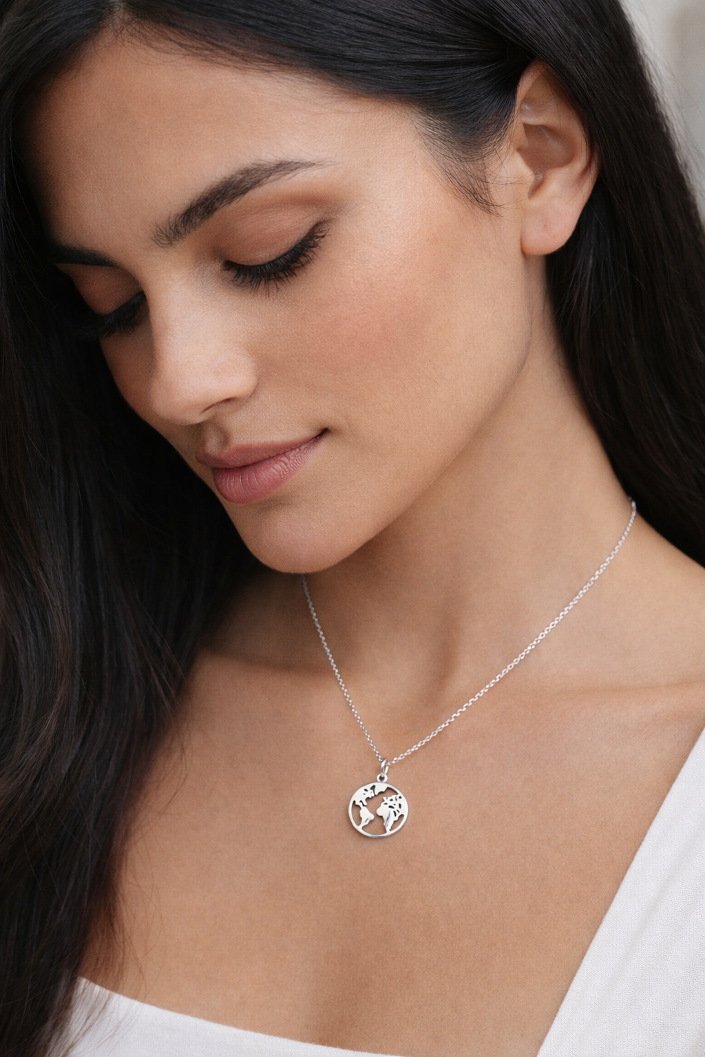 World Map Necklace